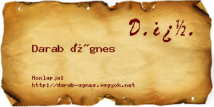 Darab Ágnes névjegykártya
