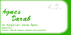 agnes darab business card